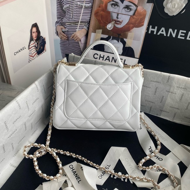 Chanel SMALL FLAP BAG WITH TOP HANDLE AS5111 white