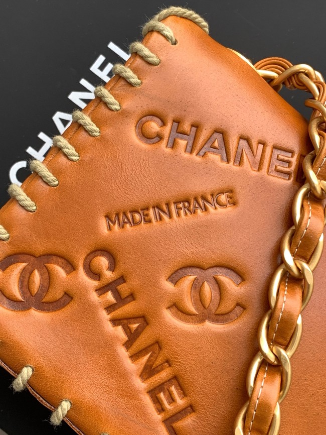 Chanel FLAP BAG AS3266 brown