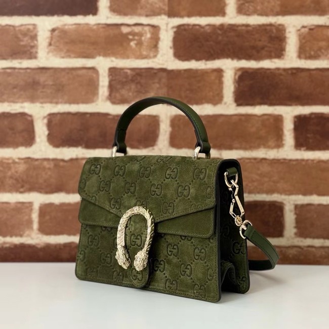 GUCCI DIONYSUS MINI TOP HANDLE BAG 813400 Dark green