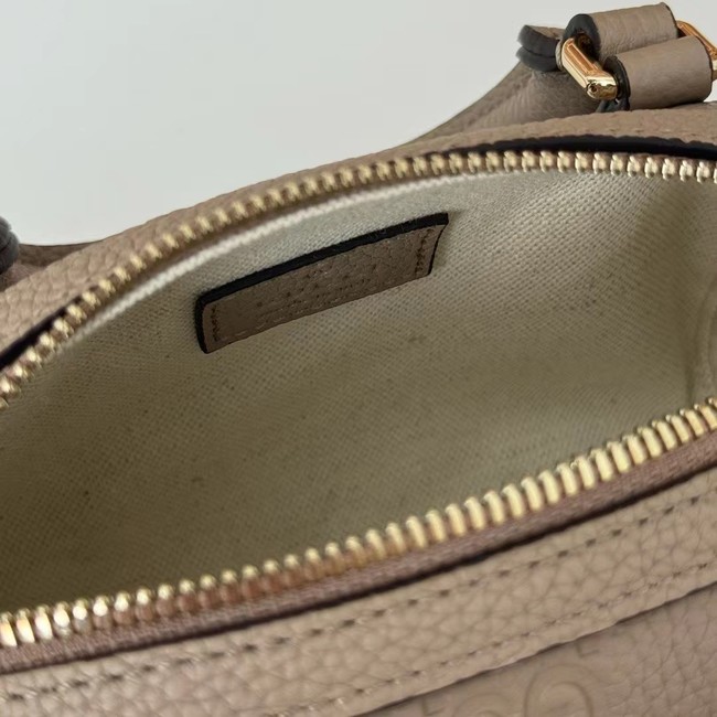 GUCCI GG EMBLEM SMALL BOSTON BAG 815256 Taupe