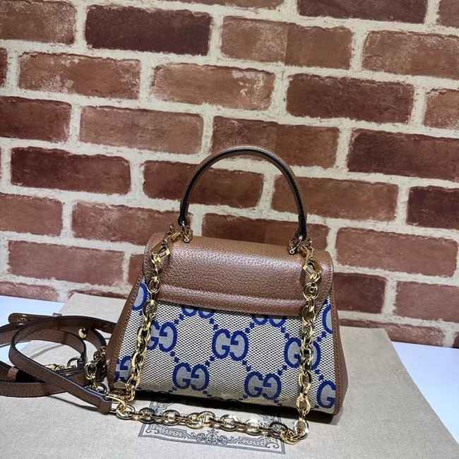 GUCCI HORSEBIT 1955 MINI BAG 703848 BROWN&BLUE