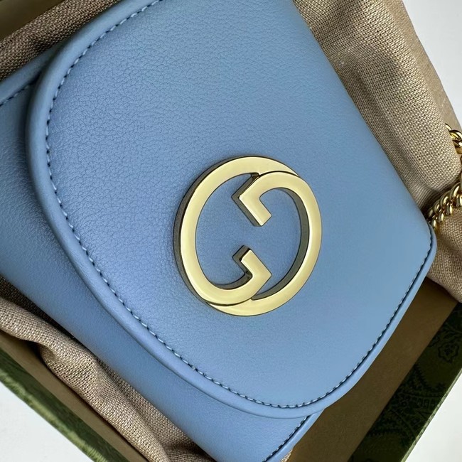 Gucci Blondie card case wallet GG 725219 blue