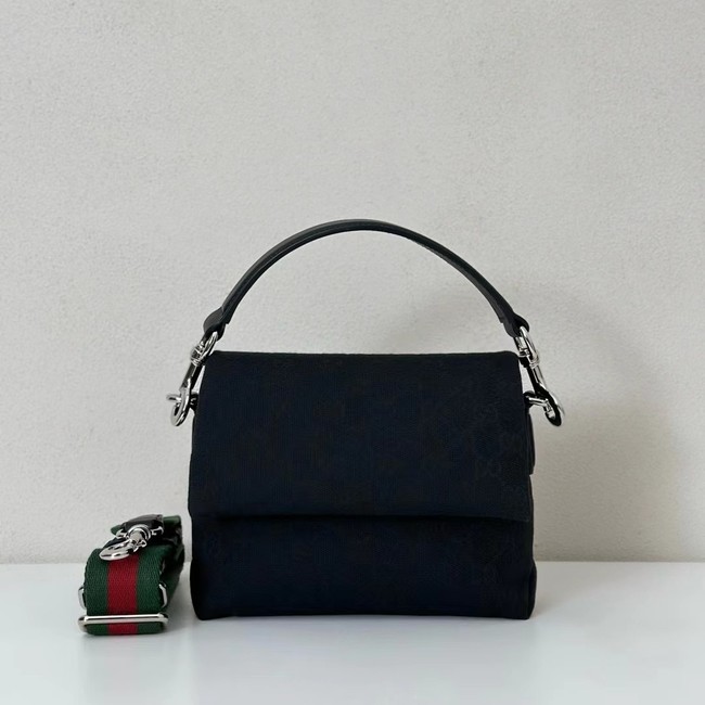 GUCCI HORSEBIT 1955 SOFT SMALL TOP HANDLE BAG 521617 black