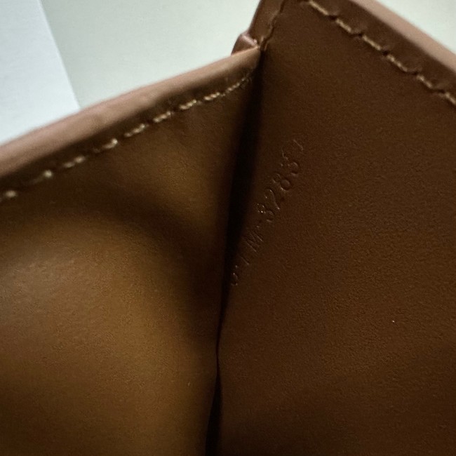 Celine SMALL FLAP WALLET TRIOMPHE IN SHINY CALFSKIN 10D783 Khaki