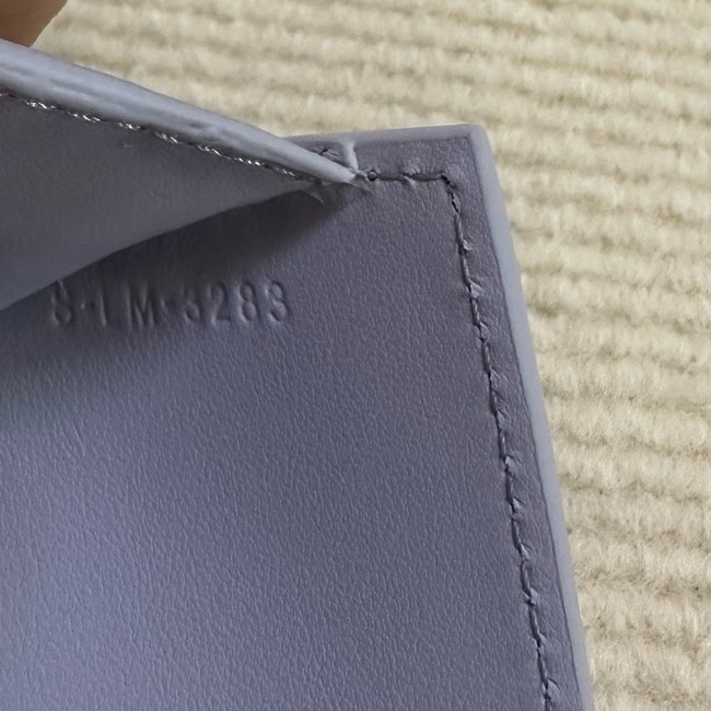 Celine SMALL FLAP WALLET TRIOMPHE IN SHINY CALFSKIN 10D783 light Purple