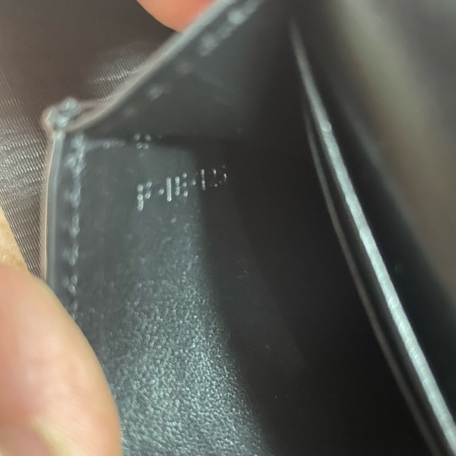 Celine CARD HOLDER WITH FLAP TRIOMPHE IN SHINY CALFSKIN 10I583 black