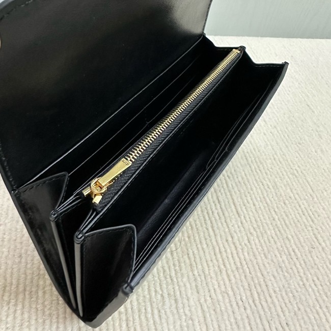 Celine LARGE WALLET TRIOMPHE IN SHINY CALFSKIN 10E313 black