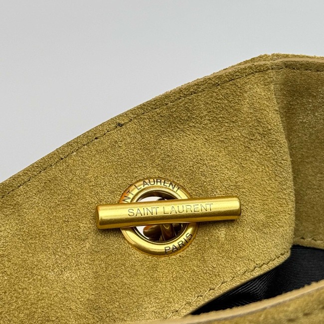 SAINT LAURENT JAMIE SHOPPING SMALL IN SUEDE 833948 GOLDEN LEAF