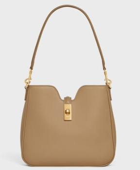 Celine SMALL CAMILLE 16 SOFT BAG IN SMOOTH CALFSKIN 120693 SMOKED BROWN