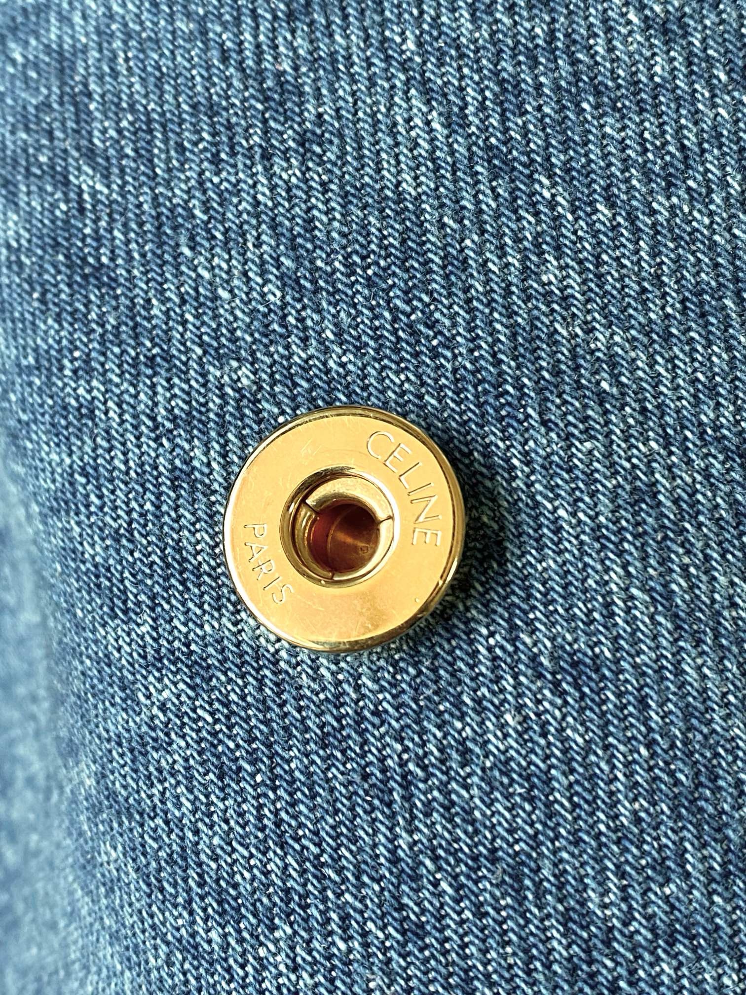 Celine TEEN CELINE VICTOIRE BAG IN Denim 116593 blue