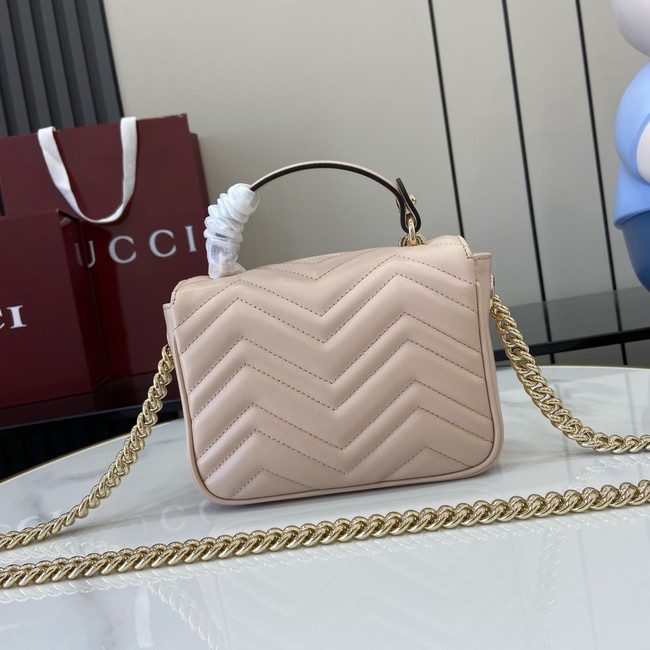 GUCCI GG MARMONT MINI TOP HANDLE BAG 811238 PINK