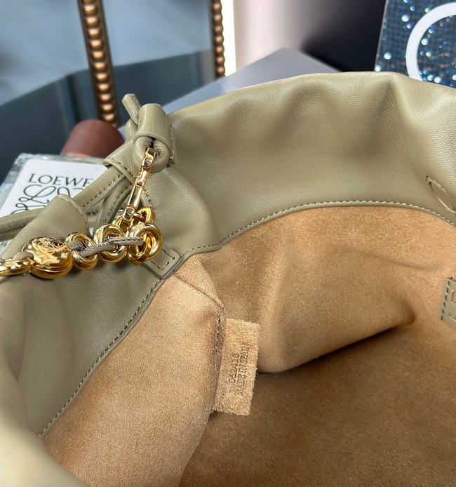 Loewe Napa Lamb Leather Flamenco Purse 80696 Khaki