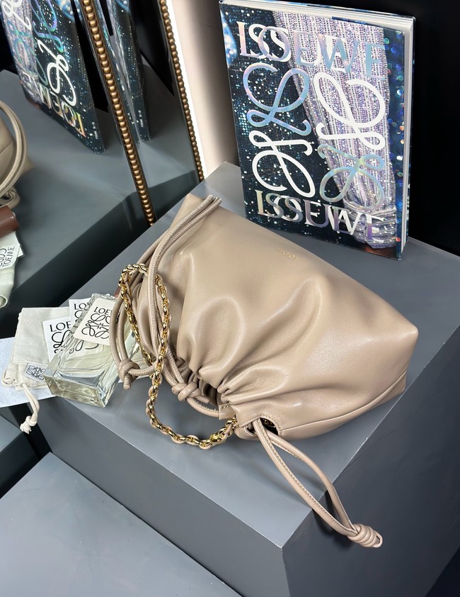 Loewe Napa Lamb Leather Flamenco Purse 80696 gray