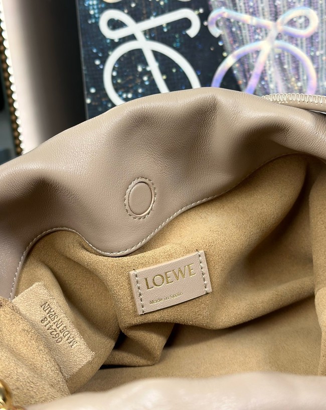 Loewe Napa Lamb Leather Flamenco Purse 80696 gray