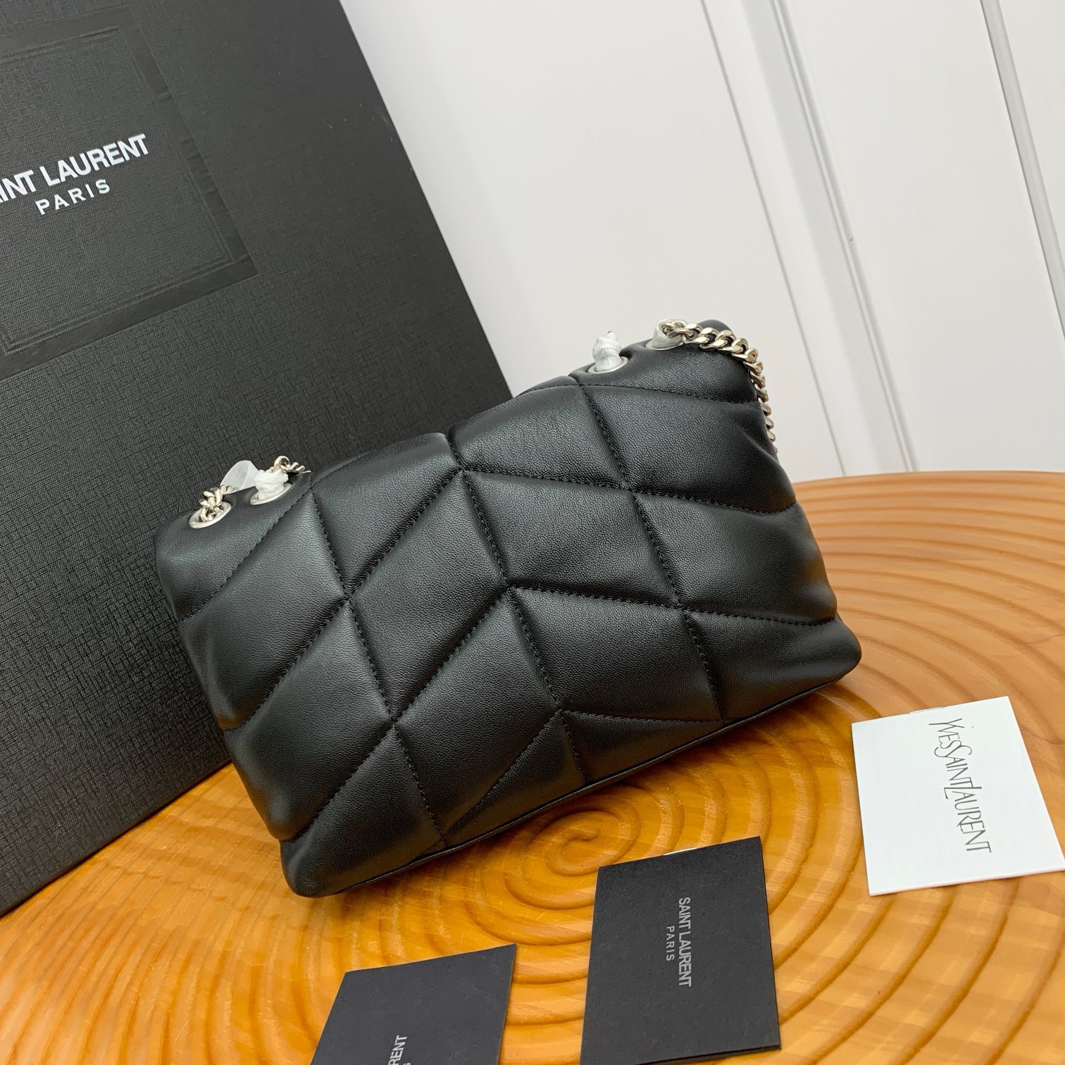 SAINT LAURENT TOY PUFFER IN LAMBSKIN 759337 NOIR