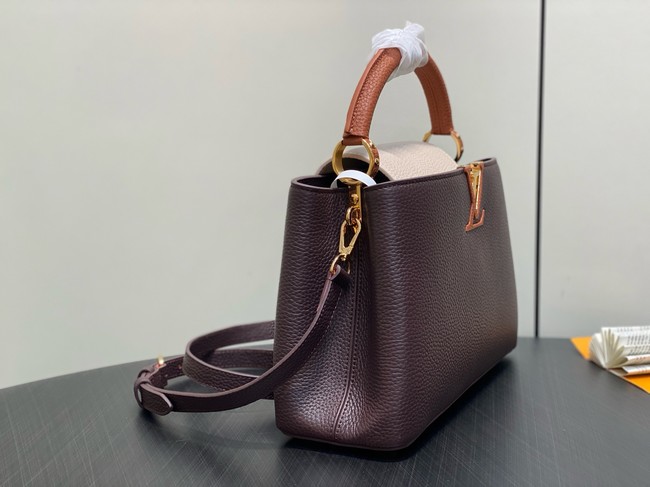 Louis Vuitton Capucines MM M12952 Chocolate & Quartz & Tan