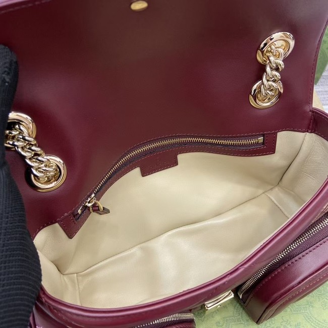 GUCCI GG MARMONT SMALL SHOULDER BAG 795228 Rosso Ancora red