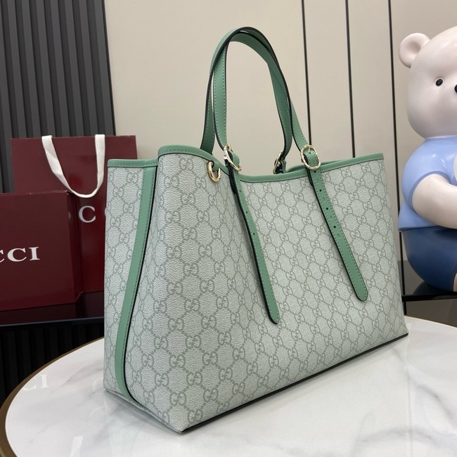 Gucci GG EMBLEM LARGE TOTE BAG 815213 Sage green