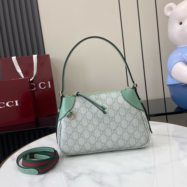 Gucci GG EMBLEM SMALL SHOULDER BAG 815218 Sage green