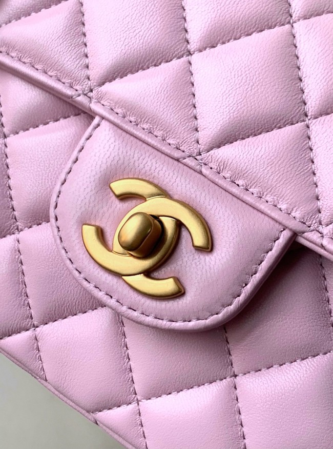 Chanel SMALL FLAP BAG WITH TOP HANDLE AS5355 pink