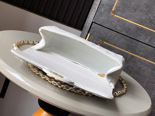 Chanel Grained Calfskin Shoulder Bag AS5330 white