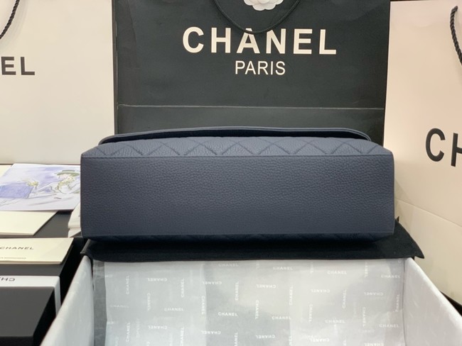 Chanel Grained Calfskin Shoulder Bag AS8095 dark blue