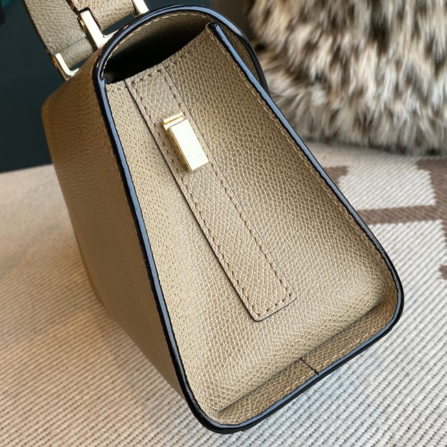 Valextra Iside Top Handle Mini Bag 00359 Apricot