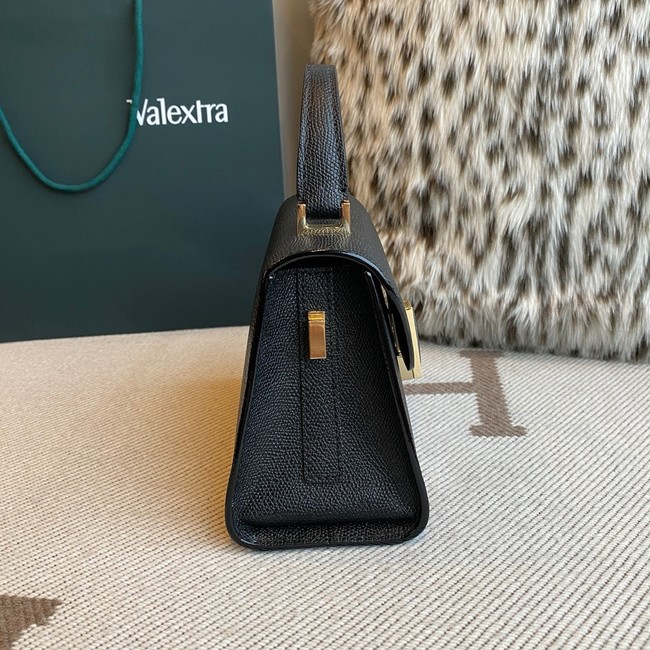 Valextra Iside Top Handle Mini Bag 00359 black