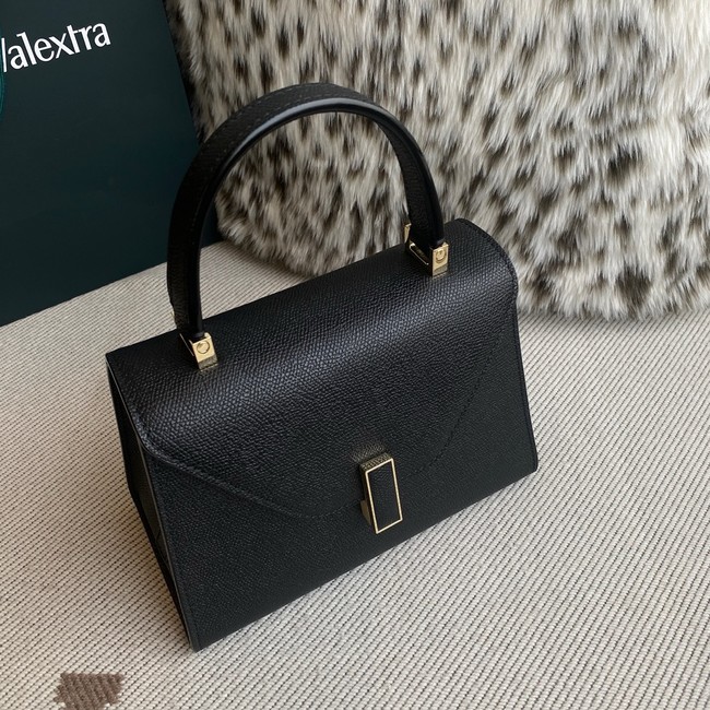 Valextra Iside Top Handle Medium Bag 56028 BLACK