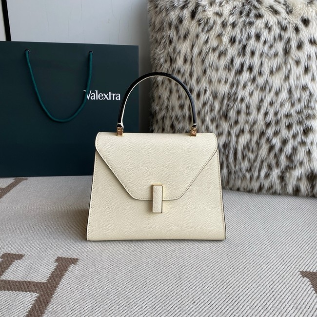 Valextra Iside Top Handle Medium Bag 56028 PERGAMENA WHITE
