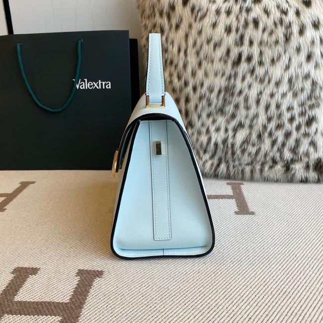 Valextra Iside Top Handle Medium Bag 56028 SMOKEY BLUE