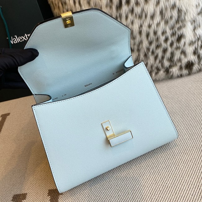 Valextra Iside Top Handle Medium Bag 56028 SMOKEY BLUE