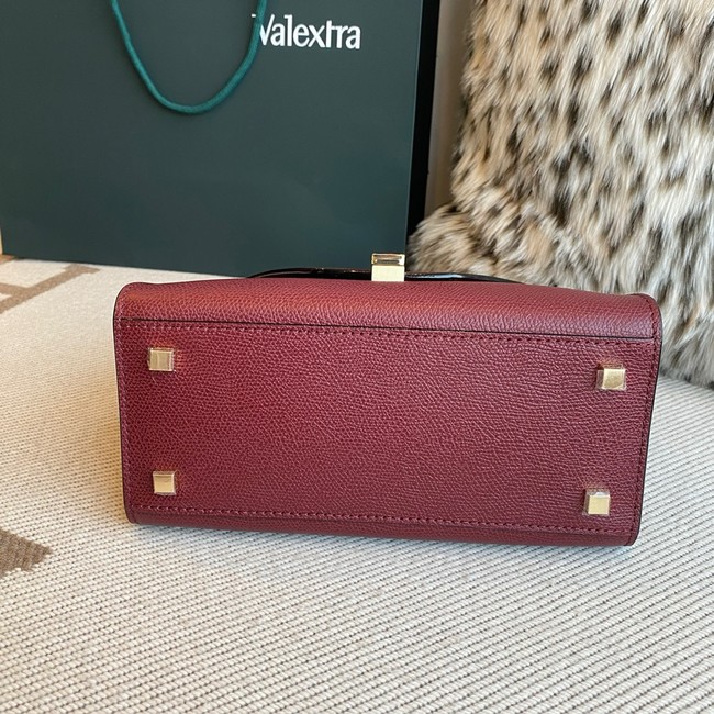 Valextra Iside Top Handle Medium Bag 56028 burgundy