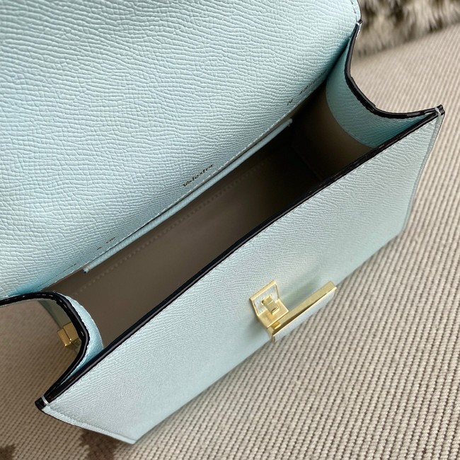 Valextra Iside Top Handle Mini Bag 00360 CERULEAN BLUE