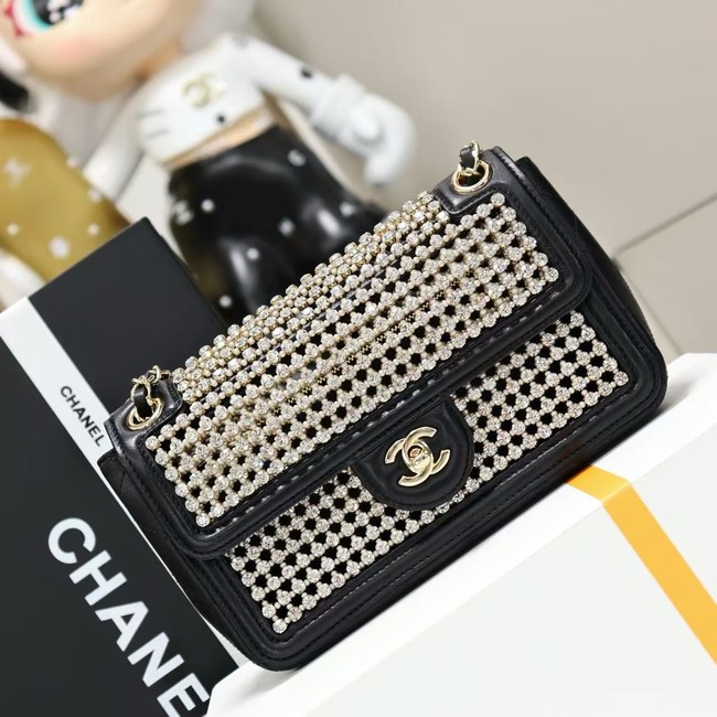 Chanel small flap bag AS4962 black&gold