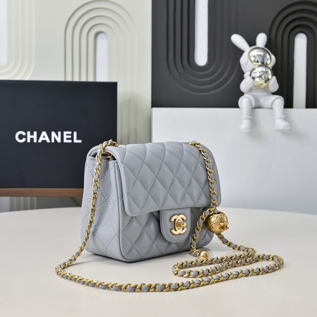 Chanel MINI FLAP BAG AS1786 light gray