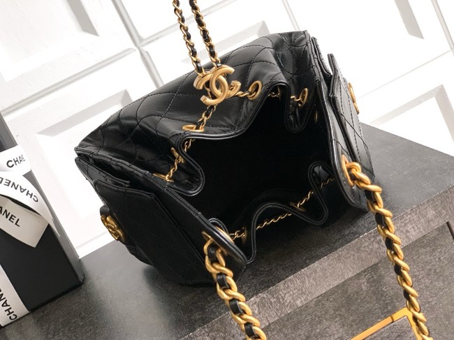 CHANEL 25 MINI HANDBAG Lambskin AS5631 black