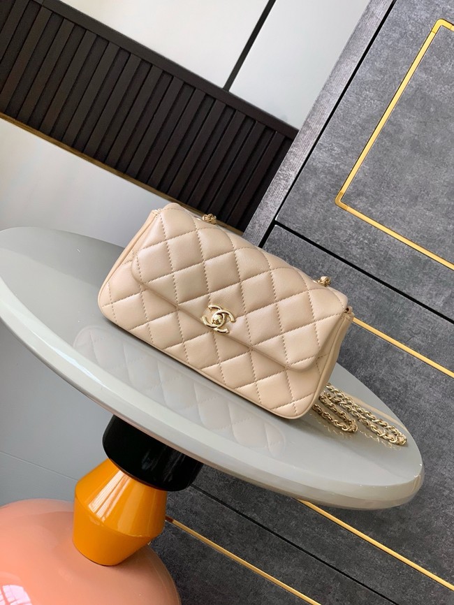Chanel CLASSIC Original Lambskin 11.12 HANDBAG AS6564 light apricot