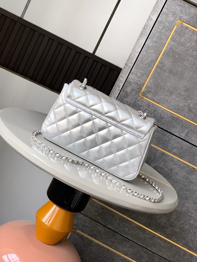 Chanel CLASSIC Original Lambskin 11.12 HANDBAG AS6565 Silver