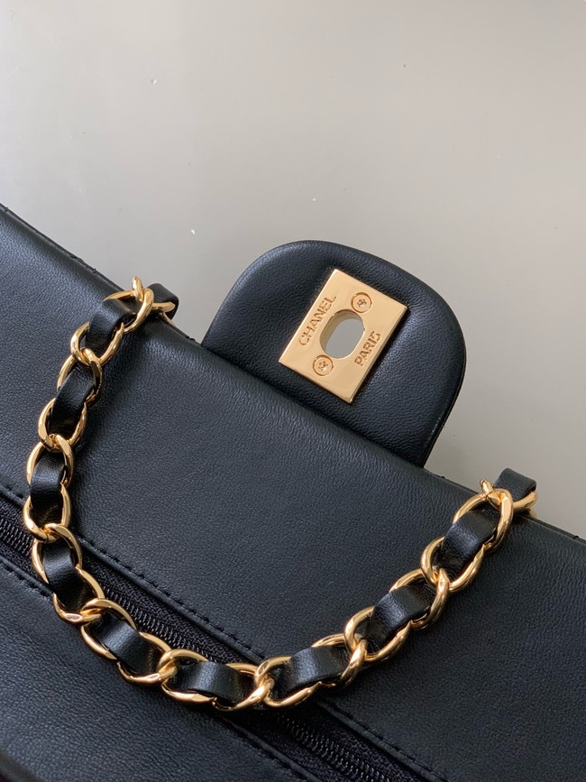 Chanel CLASSIC Original Leather 11.12 HANDBAG 1112 black