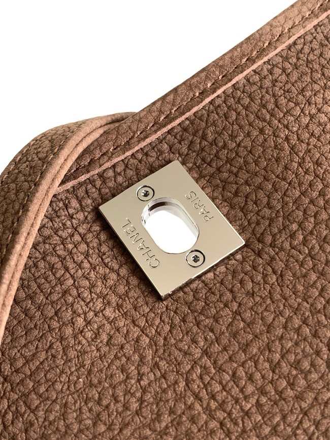 Chanel MAXI FLAP BAG Shoulder Bag AS6068 brown