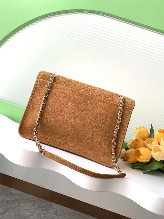 Chanel MAXI FLAP BAG Shoulder Bag AS6068 tan