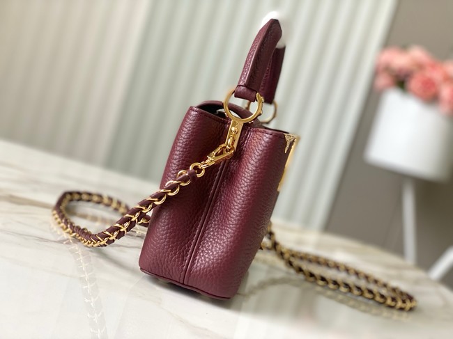 Louis Vuitton Capucines BB M48865 burgundy&Crystal