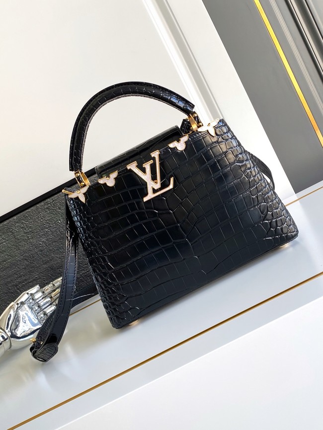 Louis Vuitton Capucines Crocodile pattern BB M86154 BLACK