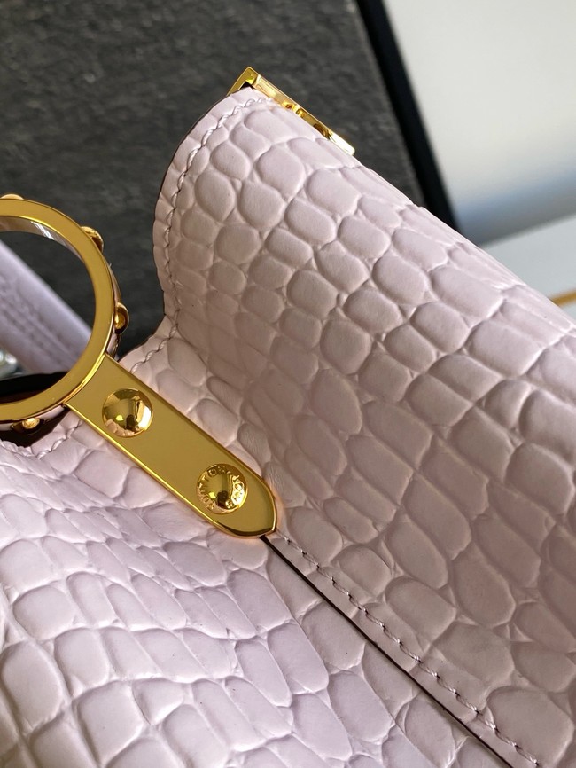 Louis Vuitton Capucines Crocodile pattern BB M86154 PINK