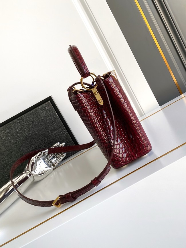 Louis Vuitton Capucines Crocodile pattern BB M86154 burgundy