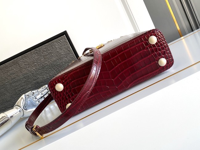 Louis Vuitton Capucines Crocodile pattern BB M86154 burgundy