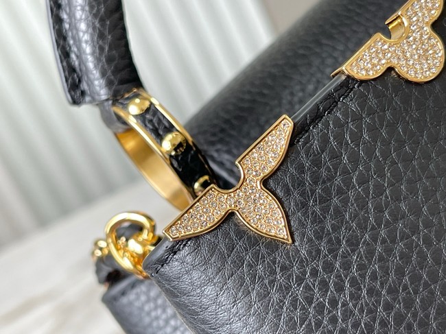 Louis Vuitton Capucines MM M23331 black&Crystal