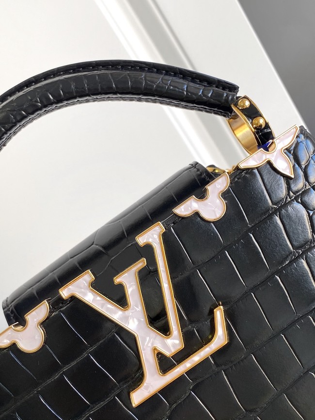 Louis Vuitton Capucines Mini Crocodile pattern M86153 black