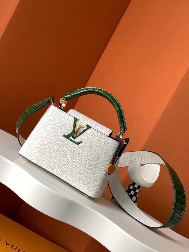 Louis Vuitton Capucines Mini M96498 white&dark green